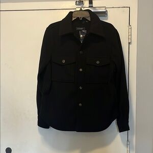 Piombo Black Lightweight Shirt Jacket Tailored Fit